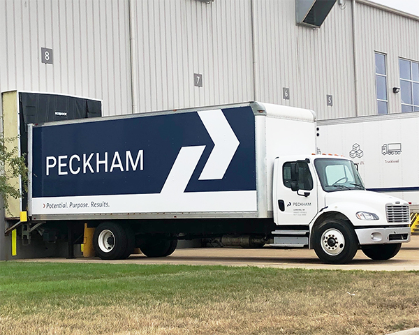Branded semi-truck.