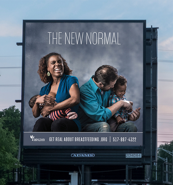 Billboard from campaign that reads, "The new normal"